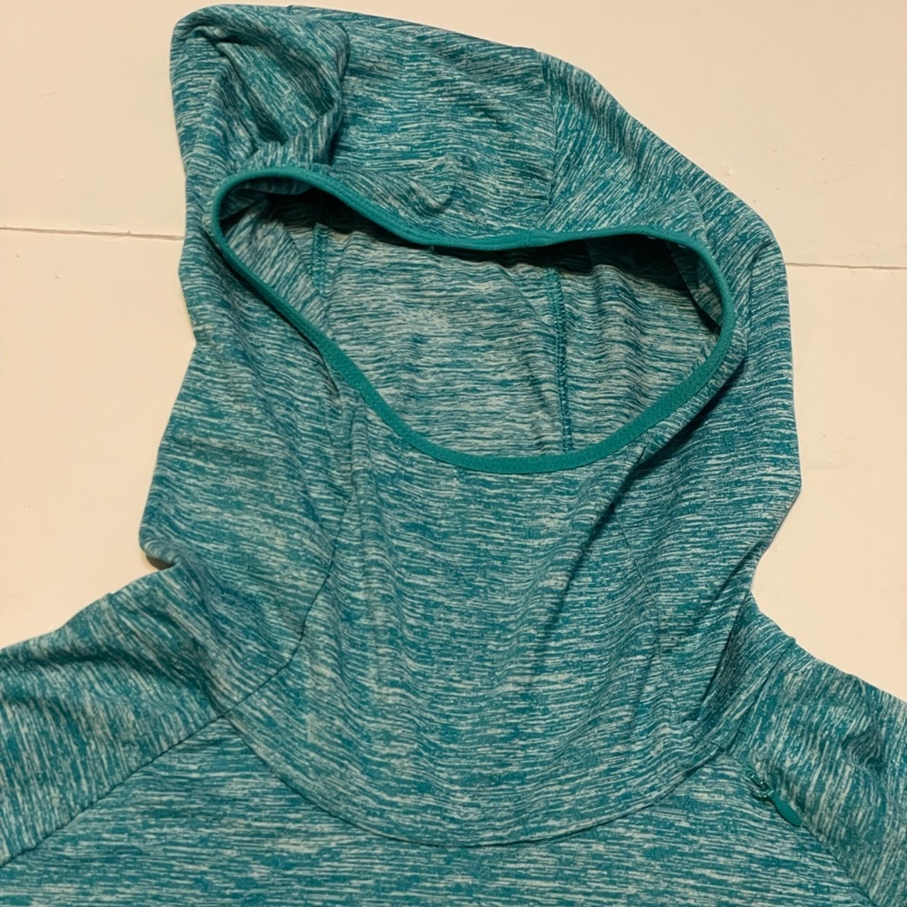Nike Running Dri-Fit Women’s M Blue Granite "Head Cap" Pullover Hoodie Swoosh - Picture 3 of 10
